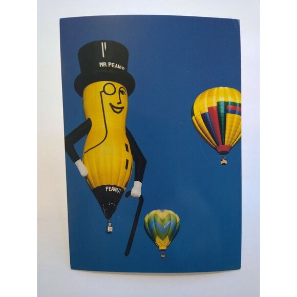 Mr Peanut Postcard Original Planters Peanuts Hot Air Balloon RJ Reynolds Unused - Picture 6 of 8